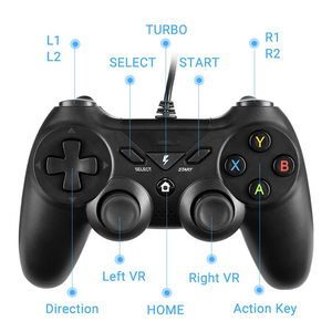 Joystick con cable Controlador de juegos Gamepad Controlador Videojuegos para PS3 PC Teléfono móvil Tablet TV