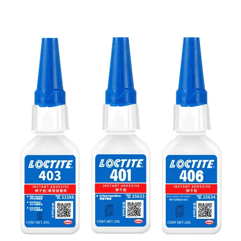 20g Loctiter 401Super Glue adhesivo Metal madera pegamento de secado rápido