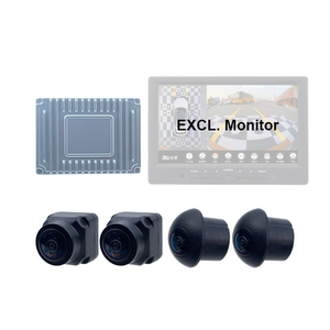 720P通用2D 3D 360度环绕圆形后视汽车倒车4摄像头停车传感器 - Product Image 1