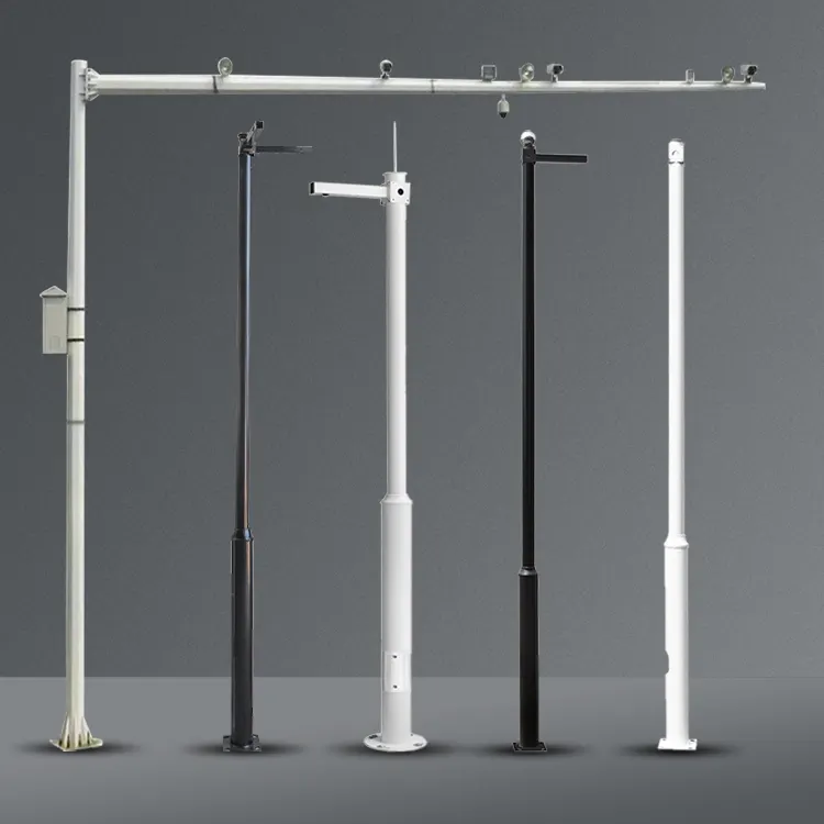 3 Meters 4M 6M 7M10M street light monitor steel light pole for Monitoring street lamp
