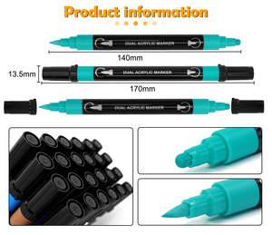 Khy Nghệ Sĩ Chuyên Nghiệp Vẽ Rượu Dựa Tip Kép Nghệ Thuật Đánh Dấu Thiết Lập 24 Màu Sắc Vĩnh Viễn Sơn Đánh Dấu Bút - Product Image 2