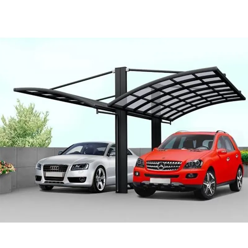 Personalizzazione forte struttura in alluminio carport free standing in policarbonato tetto auto tenda parcheggio struttura in metallo baldacchino