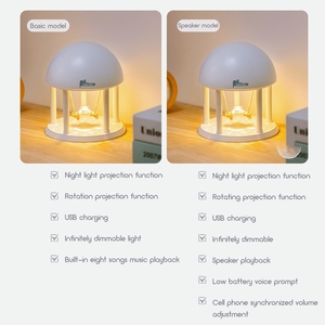 Cute Home Decorative LED Table <strong>Lamp</strong> with Charging Port Minimalist <strong>Style</strong> Projected on <strong>Small</strong> Tables - Product Image 6