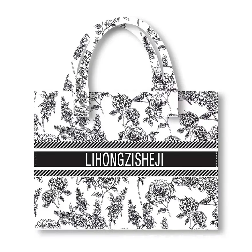 2024 новый национальный стиль, масляная живопись, войлочная сумка большой емкости, рекламная Подарочная сумка для покупок