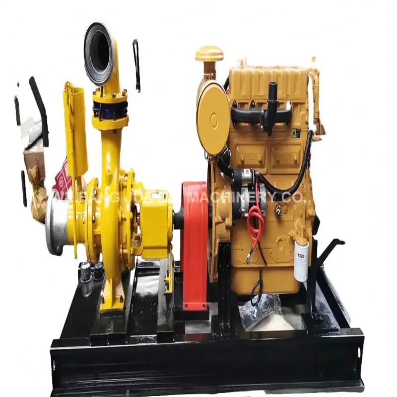 Drainage d'urgence pompe diesel cadre moteur pompe de drainage remorque pompe à eau claire