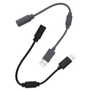 Siyah/gri USB ayrılıkçı uzatma kablosu adaptörü Microsoft Xbox 360 kablolu denetleyici için kablosu bağlayın - Product Image 1