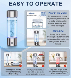Pureflow SPE PEM 460ml 1500PPB USB ขวดน้ำไฮโดรเจนแบบชาร์จไฟได้3-in-1เครื่องสูดอากาศแบบพกพาสำหรับใช้ในบ้านกลางแจ้ง - Product Image 6