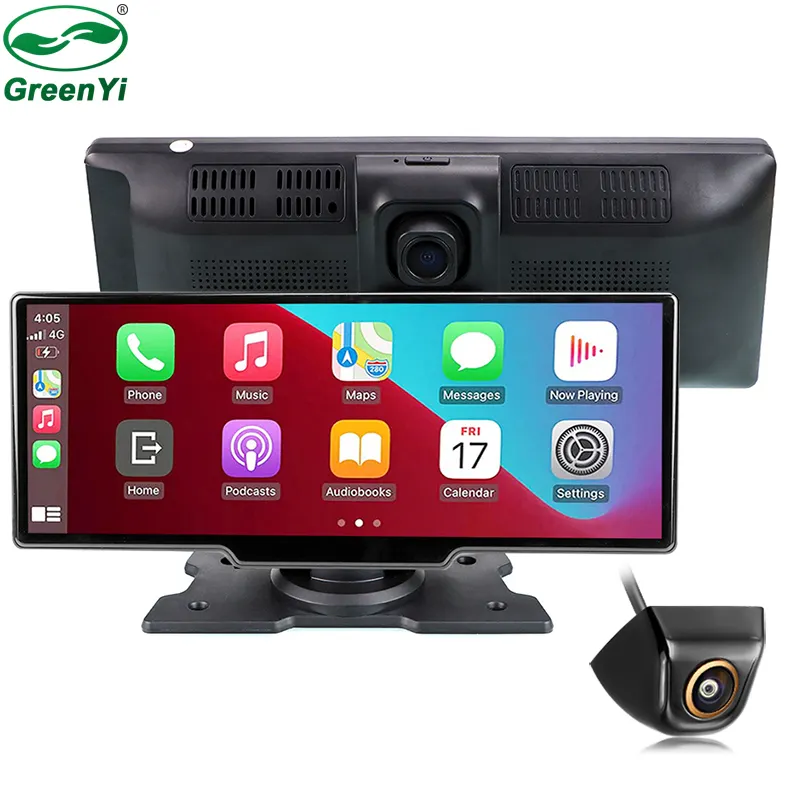 9.3 inch Wifi Carplay Android Auto 2CH Car dvrs ghi lại màn hình với không dây AHD 1080p GPS navigation FM xe đa phương tiện Máy nghe nhạc