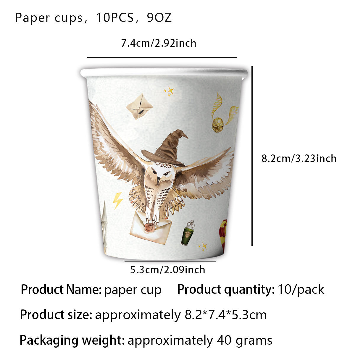 Vasos de papel blancos - 10 unidades