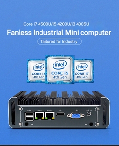 MiniTree fansız endüstriyel Intel Core işlemci 5. Gen i3 i5 5200U i7 5i7 2 çekirdek 2LAN 2COM RS232 8GB RAM HD VGA Win10 - Product Image 6