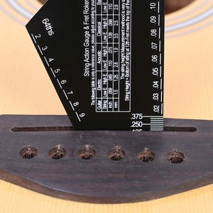 ギター弦アクションゲージブラックトライアングルエレキギターレベリングゲージ弦高さフレットロッカー1mm - Product Image 6
