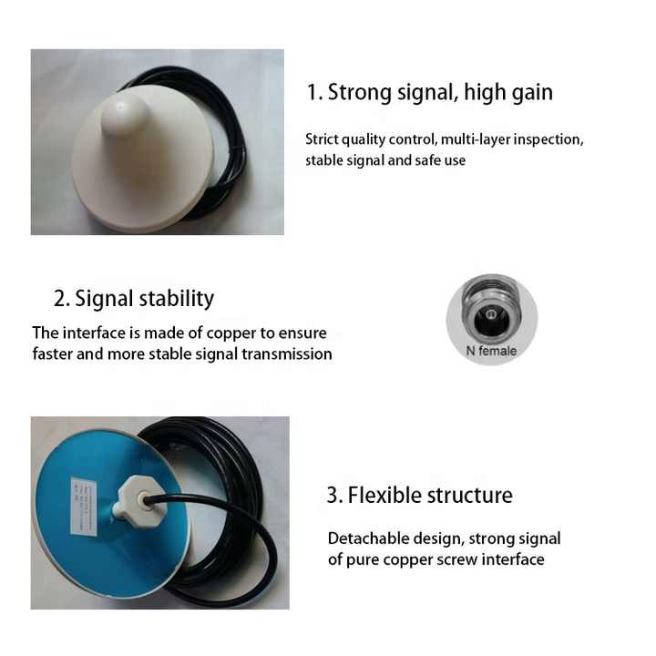 Ayissmoye N-Female Indoor Communication Antenna 12dbi GSM Signal Booster for Mobile Phone 3G/4G/LTE Ceiling Antenna