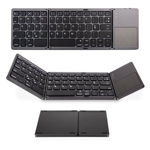 Miniteclado plegable para videojuegos, teclado inalámbrico con Bluetooth, compatible con panel táctil para portátil, tableta, Pc, ipad, Android e ios - Product Image 1