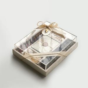 手作りスエード白と金のアクリルボックス食品保存ボックスキャンディーチョコレートお菓子包装ディスプレイボックス透明ふた付き - Product Image 2