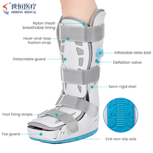 Высокое качество, две высоты (низкие/высокие), доступны для растяжения связок, белый иммобилайзер для голеностопного сустава, поддержка физической терапии, дышащий - Product Image 3