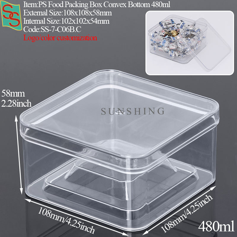 480ml PS Food Packing Box C06B