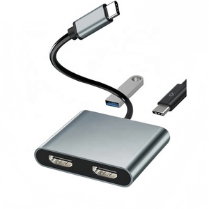 4 in 1 Multi-Functional USB Type C Hub with 2 for HDMI USB PD Extend and Mirror Modes MTS <strong>Audio</strong> &amp; Video Accessory - Product Image 6