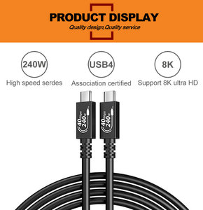 Cavo professionale personalizzato USB4.0 a USB tipo C trasmissione ad alta velocità Bio per la trasmissione dei dati - Product Image 4