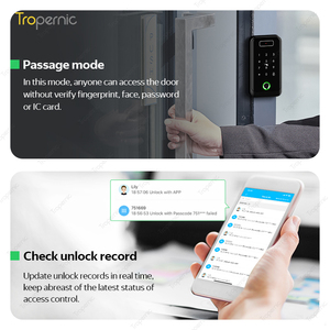Troper nic Smart Gym Gate TTlock Rfid-Karte Finger abdruck Gesicht Gesichts erkennung Zugangs kontrolle Intercom-System - Product Image 4