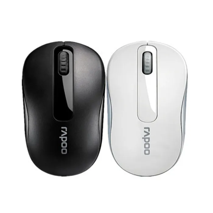 Rapoo M10 Plus Oem Silencioso 2.4G Ergonômico Bonito 1000 Dpi Office Branco Mini Mouse para Laptop Sem Fio