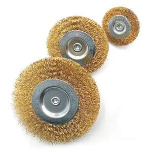 7PCS <strong>Polishing</strong> Rust Removal Circular <strong>Brass</strong> Steel Crimped <strong>Wire</strong> Rotary Tool <strong>Wheel</strong> <strong>Brush</strong> with Shank
