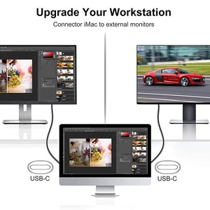 USB 3.1 USB C Type C Type-C Male to VGA Male Monitor Projector Cable 60Hz 1080P 1.8M 6FT for Macbook <strong>Computer</strong> Plug and Play