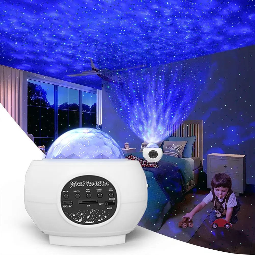 Atmósfera interruptor estrella juego decoración lámpara chico cama bebé habitación proyección espacio nebulosa orbe luz nocturna proyector para