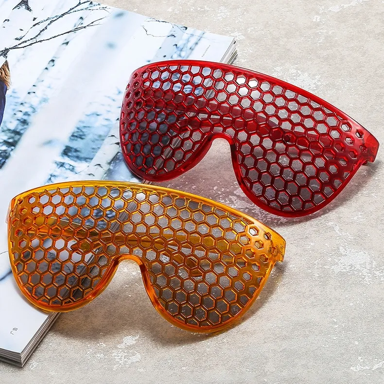 DL Glasses oversized sun glasses Pinhole steampunk honeycomb face shields sunglasses 2022 gafas de sol