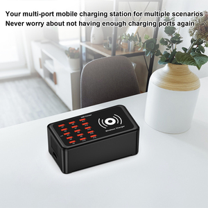 15 port çoklu port usb şarj istasyonu artı apple 16 android vb için kablosuz şarj sonrası. - Product Image 5