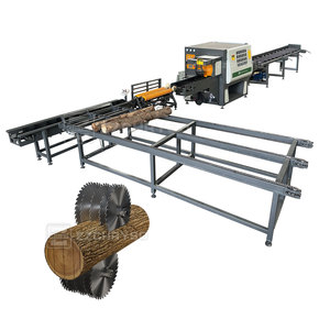 China Brand Woodworking Machinery Multi-Blade Round Log Cutting Machine Timber Cutting Multi Rip <strong>Saw</strong> for Wood <strong>Saw</strong> Machines - Product Image 2