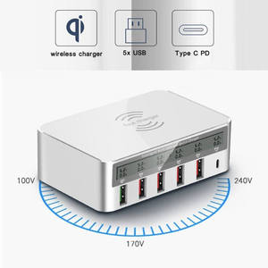 2024 100W Quick Charge 3.0 USB Fast Charging Station 6-Port Multiport Speed <strong>Charger</strong> for Android Electric PD Quick Fast <strong>Charger</strong> - Product Image 3