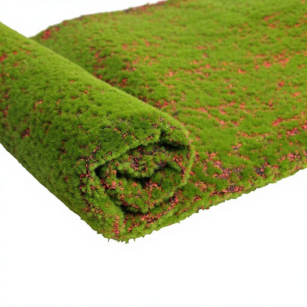 Mousse à points rouges 1m x 1m