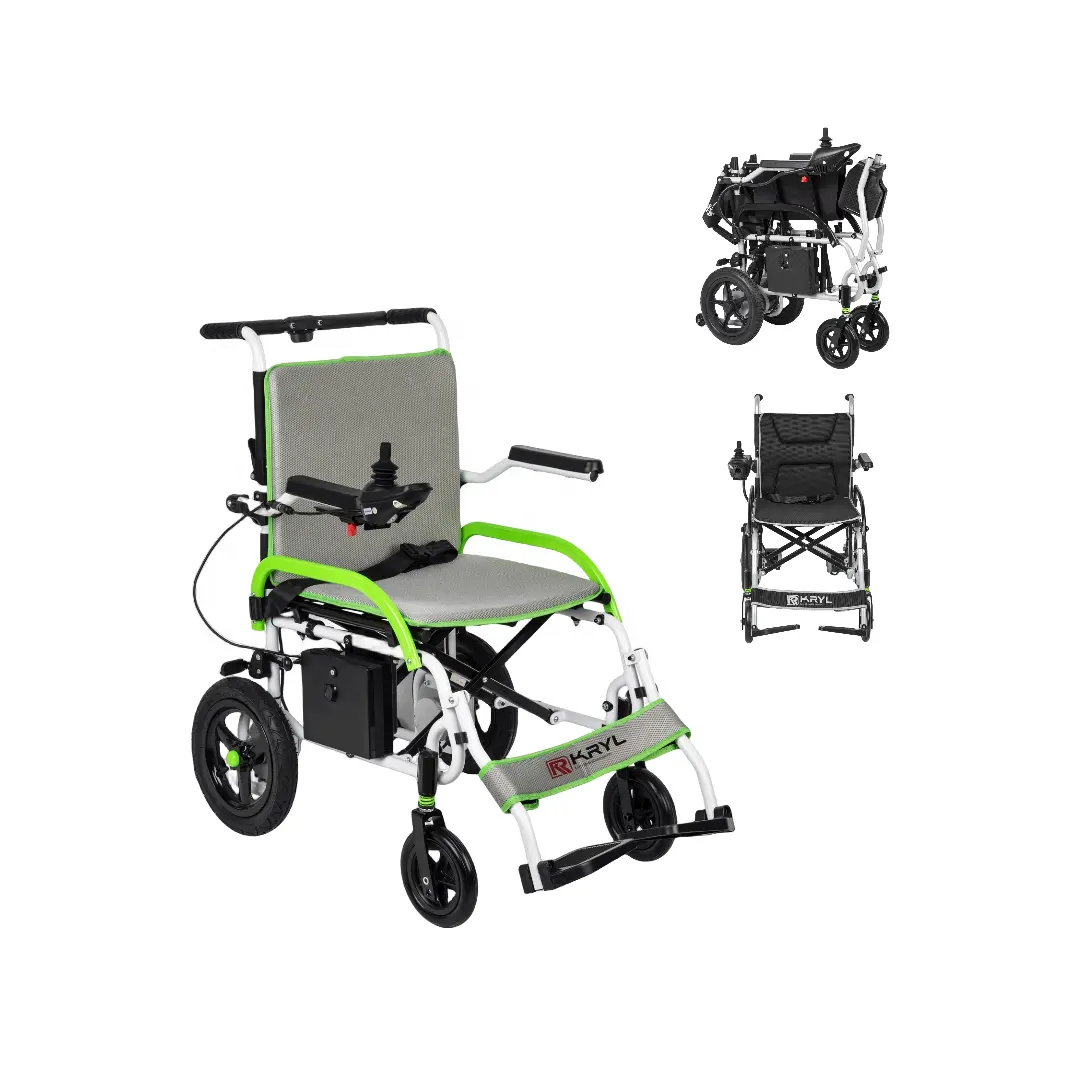 KRYL ha bisogno di sedia a rotelle speciale per 12 anni bambino pieghevole portatile sedia a rotelle elettrica con motore a spazzola