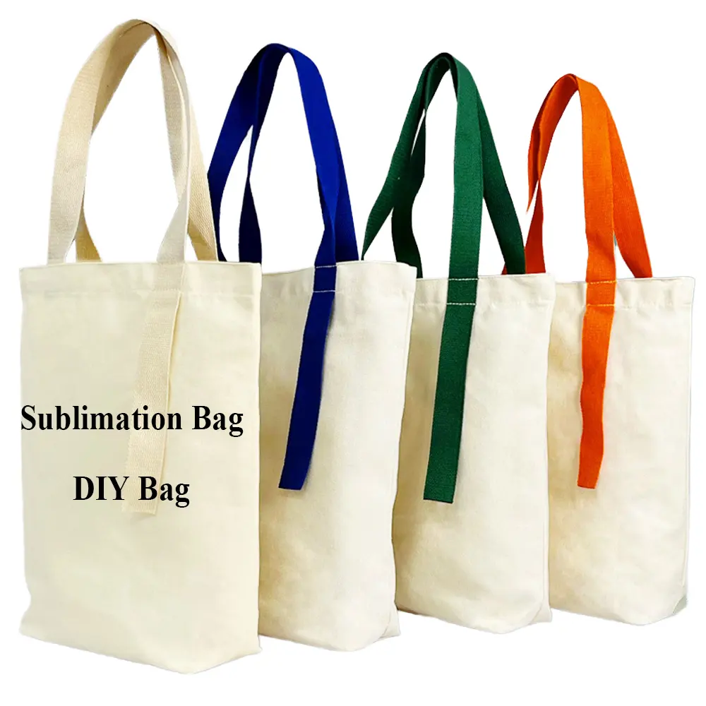 Borsa da viaggio in tela colorata all'ingrosso MIDA borsa a tracolla per Shopping riutilizzabile borsa a sublimazione lavabile borsa in tela colorata