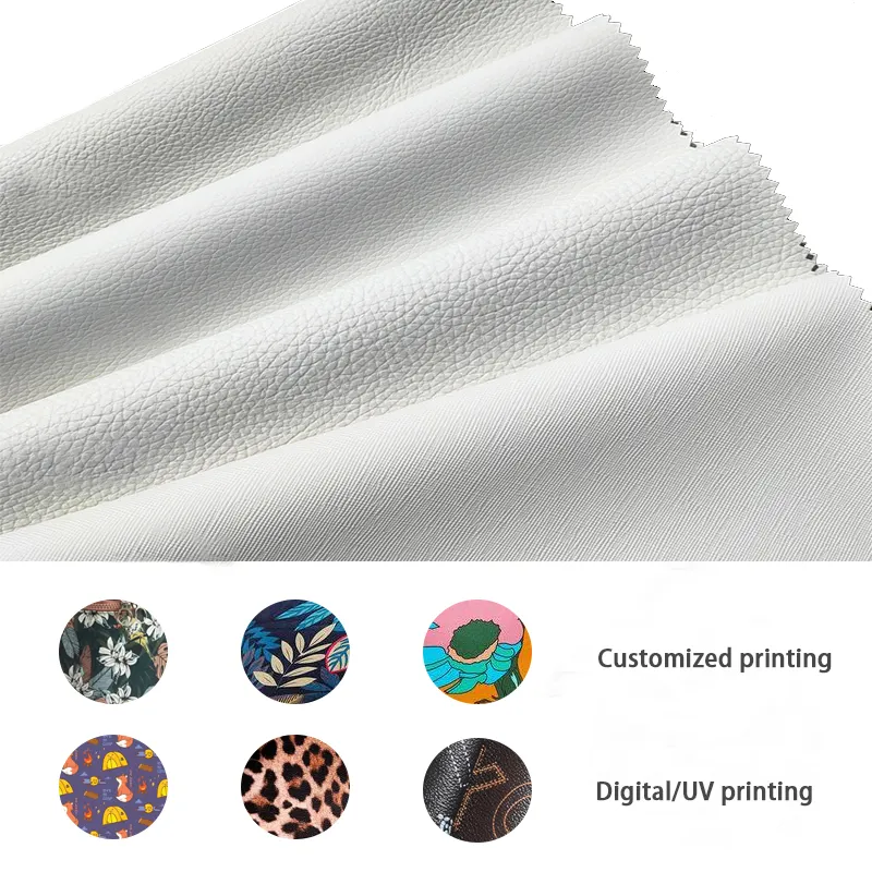 Пользовательские цифровые печатные искусственные ПВХ кожа виниловый материал ткани