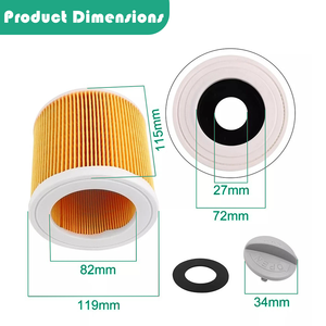 6.414-552.0 कारतूस फिल्टर के लिए k आर्नर ए 1000, ए 2000, nt27/1, wd 2.200, wd 2.250, wd 3.370 m, wd 3.800 m श्रृंखला वैक्यूम क्लीनर - Product Image 2