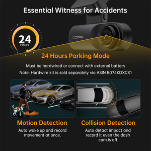 Smart Connect 24H <strong>Android</strong> Wifi Car <strong>Camera</strong> Recorder with 1600P 2K GPS Night Vision Lens LCD Dash Cam for Front Parking Recording - Product Image 3
