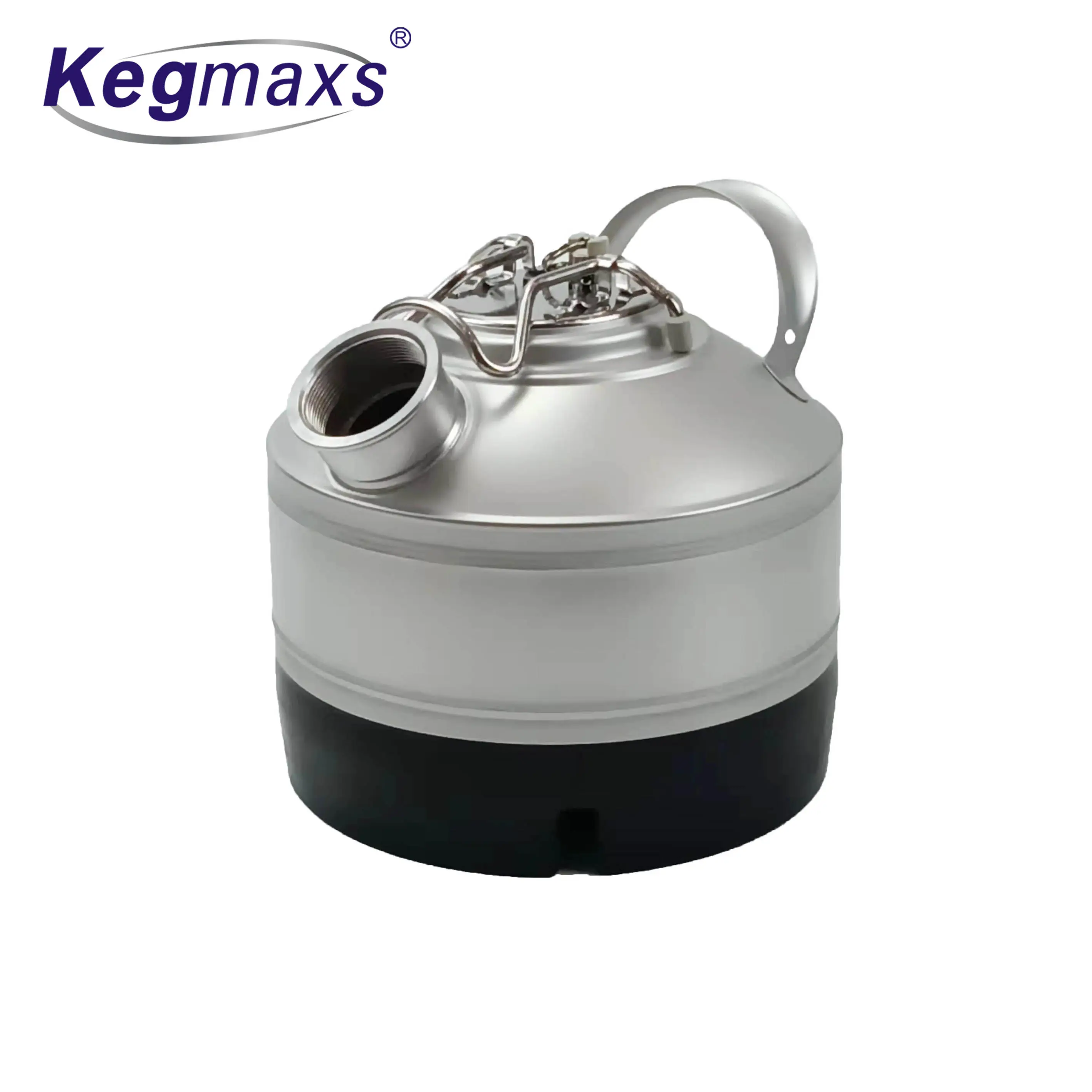 Kegmaxs-barril de limpieza de 4L, barril de bola de cerveza casera, corny, con 1 salida, compatible con tipo A/D/S/G/M, Kegerator