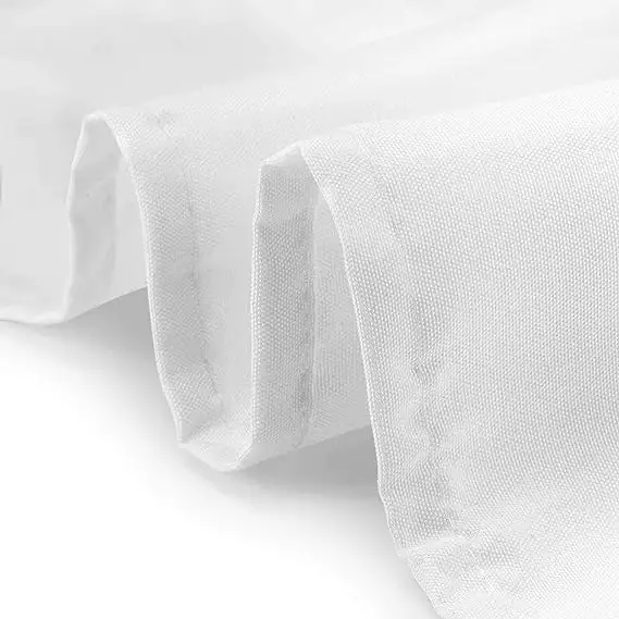 Nappe de table de qualité supérieure 90 "x 132" pour mariage/banquet/restaurant-Nappe de table rectangulaire en tissu polyester-Blanc