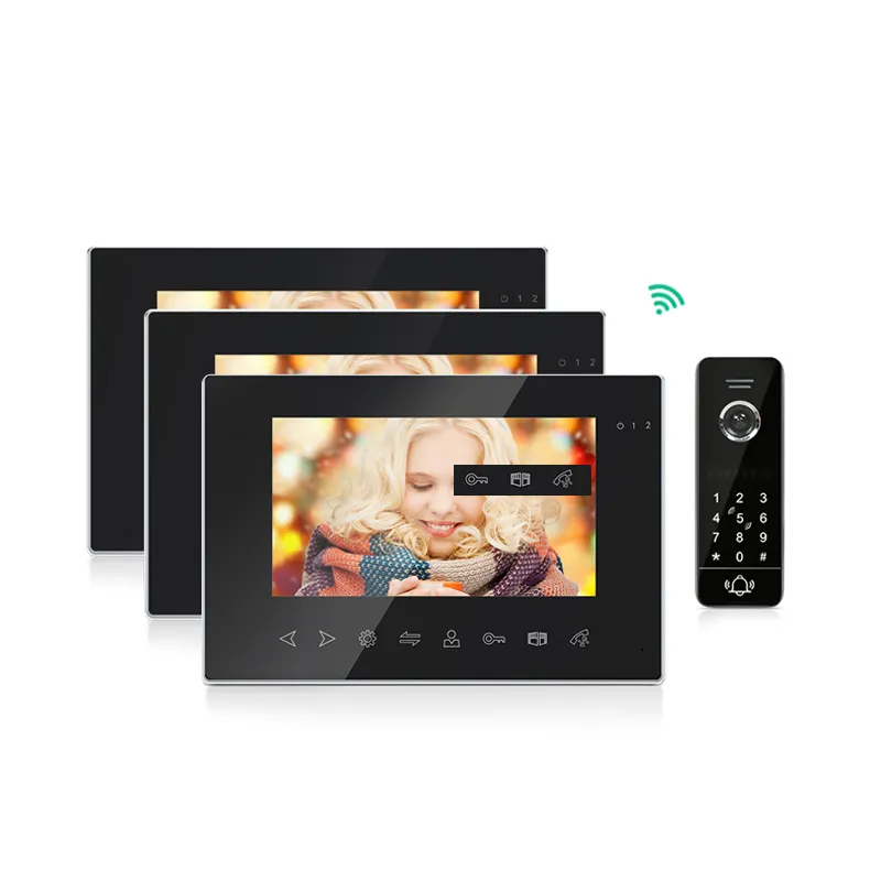 7 pulgadas tuya smart video intercomunicador para casa con código de acceso y control móvil función
