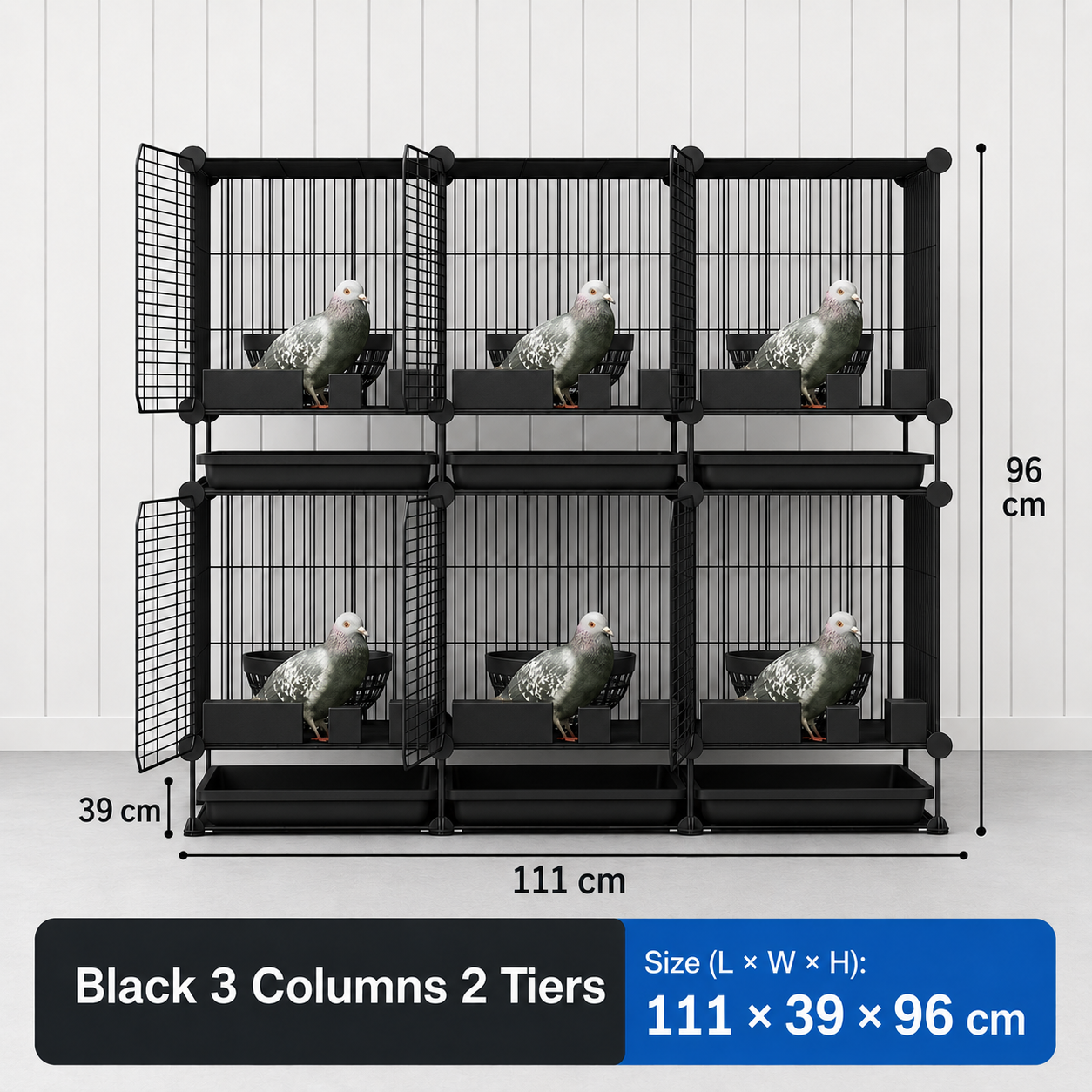 6 grilles 111*39*94CM