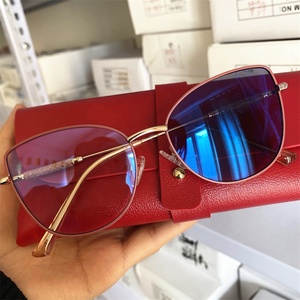 Photochromic 렌즈 안티 블루 라이트 모조 다이아몬드 합금 핑크 고양이 눈 봄 경첩 lunett photogray 원래 색상 변경 안경 - Product Image 4