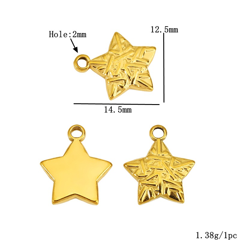 Golden five-pointed star
