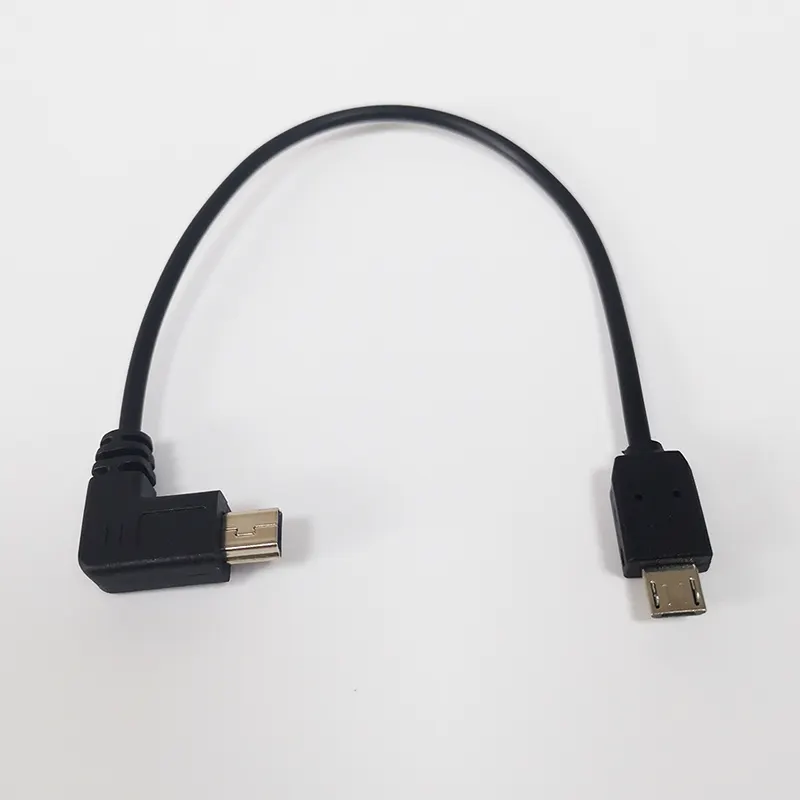 Benutzerdefinierte Android Kamera Rechts Links Winkel Handy 5Pin Micro Mini USB Kabel Mini Micro USB Ladekabel