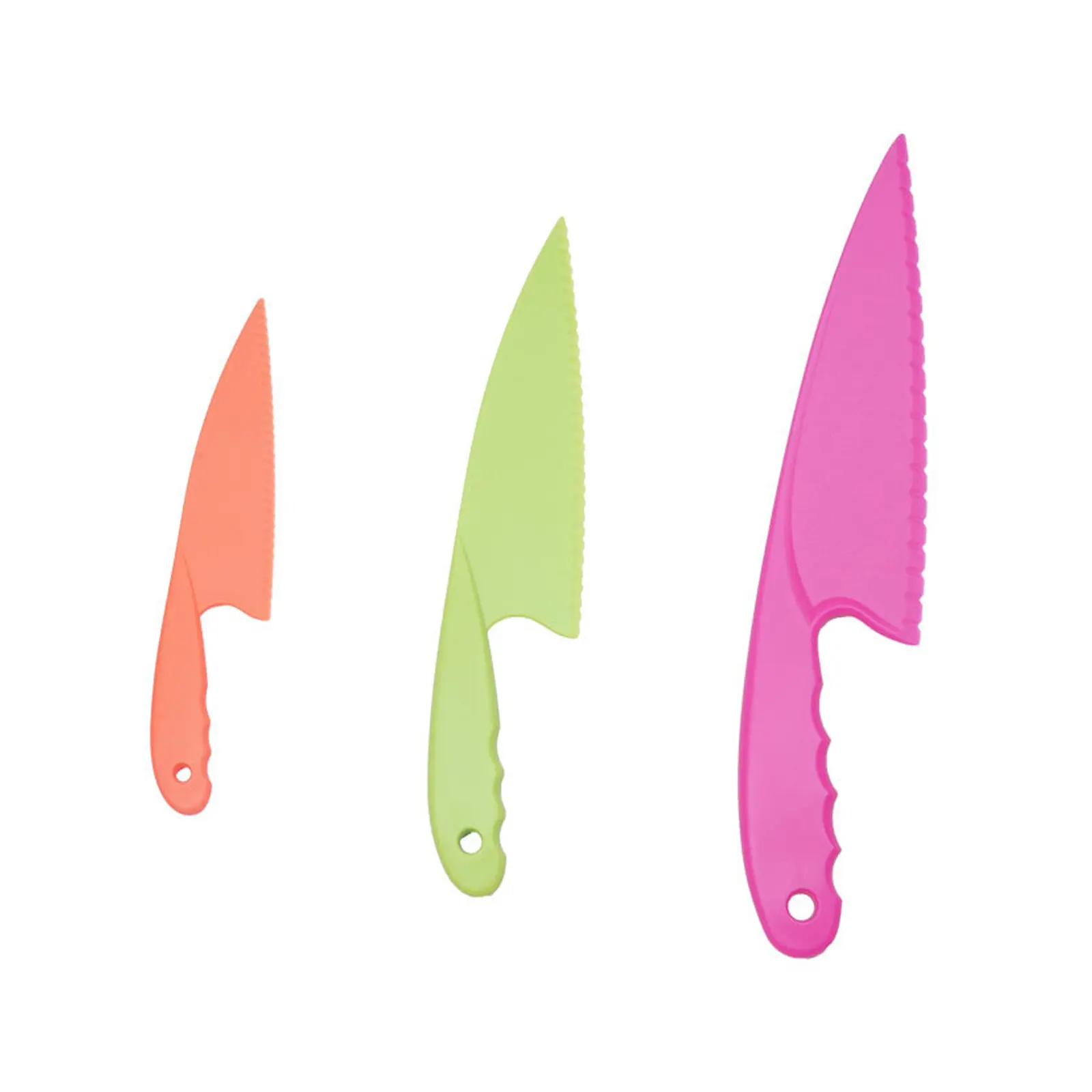 Cucina in Nylon per bambini in plastica per Chef in plastica senza BPA, coltelli sicuri per pane, coltello per lattuga e coltelli per insalata coltello per bambini