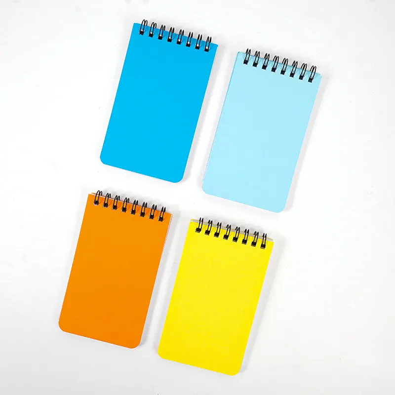 Barato diario bolsillo escuela Tapa dura espiral cuaderno Mini papel cuadernos personalizados para estudiantes