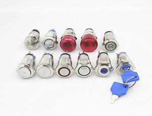 19mm Waterproof Stainless Steel <strong>DPDT</strong> Illuminated Metal Selector <strong>Switch</strong> 2/3 Position <strong>Push</strong> <strong>Button</strong> <strong>Switch</strong> Rotary <strong>Switch</strong> with LED - Product Image 6