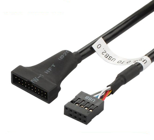 USB 2.0 9Pin ไปยัง USB 3.0 20pin สายแปลงส่วนหัวตัวเรือน19PIN 19ขา USB3.0ตัวผู้ถึง9ขาสายมาเธอร์บอร์ดตัวเมีย USB2.0 - Product Image 5