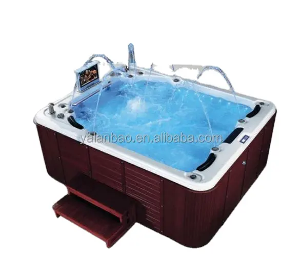 Bañera de hidromasaje acrílica de gran calidad para 5-8 personas, bañera de hidromasaje para exteriores