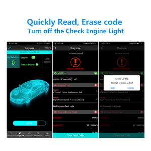 OEM Super BLE327 White Color OBD2 Bluetooth 4.0 Auto Scanner Adapter With Car HUD Display Function for <strong>Android</strong> &amp; IOS Mobile - Product Image 3